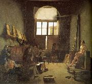 Leon-Matthieu Cochereau Interior of the Studio of David oil painting picture wholesale